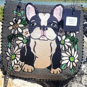 Mary Frances Pardon My Frenchie Crossbody Bag